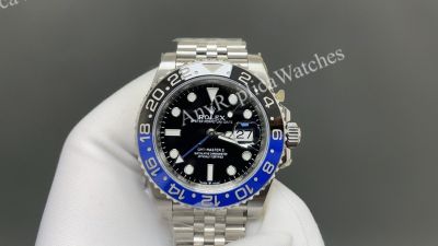 K Factory Rolex GMT- Master ii 40mm 3285 Movemenet Black Face Batman Bezel Watch